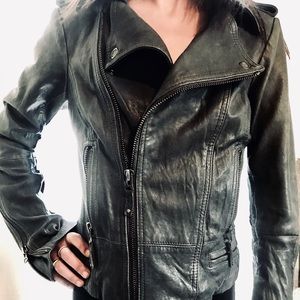 Ever Brand Leather Motorcycle Jacket